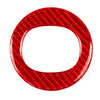 Car Carbon Fiber Steering Wheel Decorative Sticker for Mazda CX-5 2017-2018, Left and Right Drive (Red)