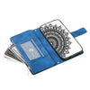 For Samsung Galaxy A06 5G Multi-Card Totem Zipper Leather Phone Case(Blue)