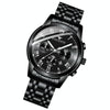FNGEEN 4006 Men Trendy Waterproof Quartz Watch(Black Steel Black Surface)