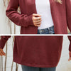 Women Mid-length Sweater Jacket Temperament Loose Knitted Cardigan, Size: M(Black)