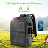 PULUZ 12W Solar Power Outdoor Portable Camera Dual Shoulders Backpack Laptop Bag (Black)