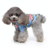 Dog Print Pet Beach Shirt, Blue, Size S (3-3.5kg) - Cotton