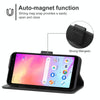 Leather Phone Case For Alcatel TCL A3X A600DL(Black)