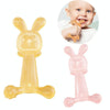 Bunny Baby Teether BPA Free Food-Grade Silicone Teether Infant Teething Stick Anti-Eating Hand, Color: Nano Color