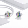 S925 Sterling Silver Colorful Fish Beads DIY Bracelet Necklace Accessories