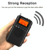 HRD-104 Mini Portable FM + AM Two Band Radio with Loudspeaker(Black)
