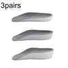 1.5+2.5+3.5cm 1pair Each Cashmere Boost Height Increased  Half Insoles Warm Insoles(Gray)