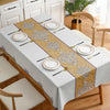 PVC Waterproof Oil-proof Embroidery Yarn Tablecloth, Size: 140x140cm(European Court Beige)