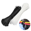 100pcs /Pack 8x450mm National Standard 7.6mm Wide Self-Locking Nylon Cable Ties Plastic Bundle Cable Ties(Black)