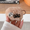 For AirPods 3 Christmas Series Plush Earphone Protective Soft Case(Spider Web Pumpkin)