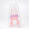 Baby Pacifier Fruit Vegetable Auxiliary Feeder Cute Deer Fruit Bite Pouch Teething Stick, Color: With Box Pink
