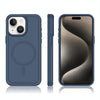 For iPhone 15 Plus Shockproof MagSafe Armor PC Hybrid TPU Phone Case(Ink Blue)