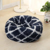 Cosy Round Pet Bed, 50cm, Dark Blue - Long Hair