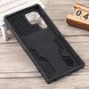 For Samsung Galaxy S22 Ultra 5G Lanyard Mecha Armor Kickstand PC + TPU Phone Case(Black)