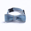 Cat & Dog Denim Bow Tie Collar, Light Blue, Small, Adjustable, 16-32cm