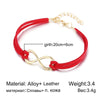 3 PCS Women Fashion Symbol Word 8 Twine Bracelets(green)