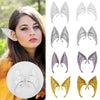 1pair Latex Elf Ears With Glitter Halloween Party Pixie Ears Cosplay Props 12cm Golden