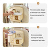 Multifunctional Car Cute Cartoon Rear Seat Back-mounted Storage Bag Garbage Bin in Car(Coffee)