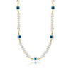 Angel Eyes Pendant Layered Necklace, Model: N2210-1 Triangular Pearl Eyes