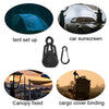 10 PCS Awning Banner Tarpaulin Plastic Clip Field Camping Mountaineering Tent Clip, Color: Black Clip+Hook