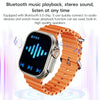 ZGA W02 2.02 inch Screen Seconds Hand BT Call Smart Watch, Support Heart Rate / AI Voice Assistant / Sedentary Reminder(Orange)