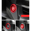 Car Engine Start Key Push Button Ring Trim Metal Sticker Decoration for Cadillac CT5 CT4 XT4 XT6 / Chevrolet Silverado (Red)