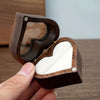 Wooden Heart Shape Ring Box Jewelry Storage Box Wedding Valentine Gift Box, Spec: RB529-C1
