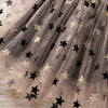 Autumn Girls Star Pattern Lace Sequins Long Sleeve Tutu Dress, Kid Size:140cm(Black)