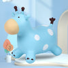 Kids Entertainment Deer Wizard Jumping Horse Rider Baby Outdoor Inflatable Toys(Blue)