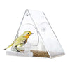 Acrylic Bird Cage, Transparent Triangle Feeder, Small Birds