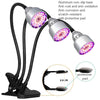 LED Clip Plant Lamp USB Remote Control Dimming Grow Light, Style: Double Head(Full Spectral)