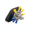 3/8 inch M10 RV Yacht 8-way Terminal Stud with 2 M5x20 Screws + 16pcs Terminals(Black)