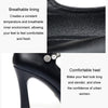Women High Heels Comfortable Small Heel Temperament Waterproof Platform One Buckle Shoes, Size: 36(Black)