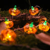 LED Halloween 3D Pumpkin String Lights Bar Shop Ambience Scene Layout Decorative Lanterns, Style: 30 LEDs Always On(Warm White)