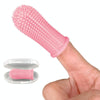 Silicone Pet Toothbrush (Red) - Soft Fingertip Brush for Cats & Small Dogs