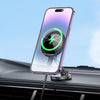 BOROFONE BH218 Star Metal Ring Magnetic Wireless Fast Charging Car Holder(Metal Grey)