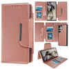 For Samsung Galaxy S25 Ultra 5G Multifunctional 7-Card Wallet Leather Phone Case(Rose Gold)