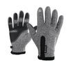 HUMRAO Outdoor Riding Fleece Warm Non-Slip Touch Screen Gloves Ski Motorcycle Gloves, Size:L(Grey)