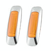 2 PCS 12/24V 8 LEDs Explosion Lightning Plating Edge Light Side Tail Light(Yellow)