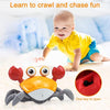 Escape Crab Automatic Obstacle Avoidance Light Music Electric Induction Crawling Toy(Orange Battery Model)
