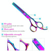 Professional Hair Cutting Scissor Hairdressing Kit Thinning Scissors Barber(Coloful ThinningSXLC-603T))