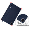 For iPad 10.2 2021 / 2020 / 10.5 2019 TPU Leather Back Tablet Case with Wristband(Dark Blue)