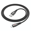 hoco U133 8 Pin to USB-A Braided Fast Charging Data Cable, Length:1.2m(Grey)