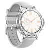 CF12 1.2 inch Waterproof Smart Silicone Strap Wristband Support Heart Rate Monitoring / Blood Pressure Monitoring(Silver)