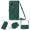For Alcatel 1S / 3L 2021 Crossbody 3D Embossed Flip Leather Phone Case(Dark Green)