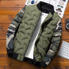 Men Jacket Winter Down Cotton Jacket Camouflage Baseball Jacket, Size: M(Green)