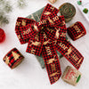 5m X 6cm Christmas Imitation Hemp  Ribbon Gift Decoration Ribbon(F-Red Fruit)