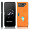 For Asus ROG Phone 7 Cow Pattern Sewing Skin PC + PU + TPU Phone Case(Orange)