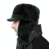 Autumn and Winter Imitation Mink Fur Warm Bombrt Hats Flight Cap for Middle-aged Men, Size:M56-58cm(Gray)