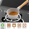 Medical Stone Deepened Mini Gas Special Oil Pan Butter Melting Soup Pot with Diversion Port(Black)